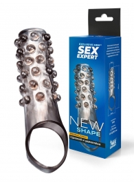 Дымчатая насадка на пенис с выпуклостями - 11 см. - Sex Expert - в Саранске купить с доставкой