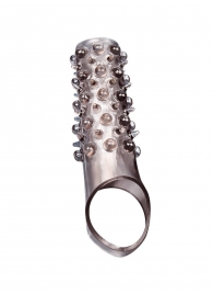 Дымчатая насадка на пенис с шипами и выпуклостями - 12 см. - Sex Expert - в Саранске купить с доставкой