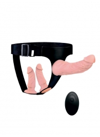 Женский страпон с 3 насадками и вибрацией - Erowoman-Eroman - купить с доставкой в Саранске