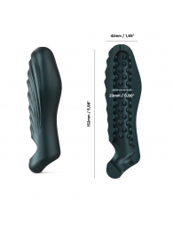 Серая силиконовая насадка на пенис с подхватом Manwan Ryzer - Manwan - в Саранске купить с доставкой