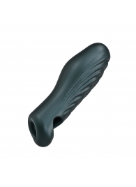 Серая силиконовая насадка на пенис с подхватом Manwan Ryzer - Manwan - в Саранске купить с доставкой