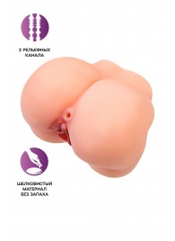 Реалистичный мастурбатор в форме попки с 2 любовными входами - No Name - в Саранске купить с доставкой