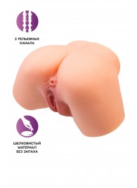 Телесный реалистичный мастурбатор-полуторс с 2 любовными входами - No Name - в Саранске купить с доставкой