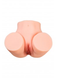 Телесный мастурбатор в форме попки с 2 любовными входами - No Name - в Саранске купить с доставкой