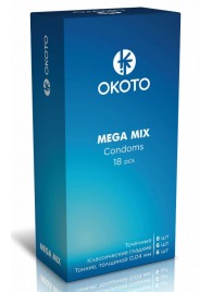 Презервативы OKOTO Mega Mix - 18 шт. - Sitabella - купить с доставкой в Саранске