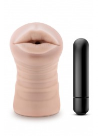 Телесный мастурбатор-ротик Nicole Vibrating Masturbator - Blush Novelties - в Саранске купить с доставкой