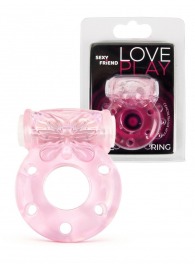 Розовое эрекционное виброкольцо с бабочкой - 1137 - в Саранске купить с доставкой
