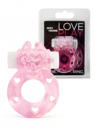 Розовое эрекционное виброкольцо в форме зайчика - 1137 - в Саранске купить с доставкой