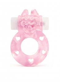 Розовое эрекционное виброкольцо в форме зайчика - 1137 - в Саранске купить с доставкой