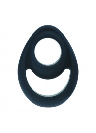 Черное эрекционное кольцо Double Ergo Silicone Cockring - Shots Media BV - в Саранске купить с доставкой