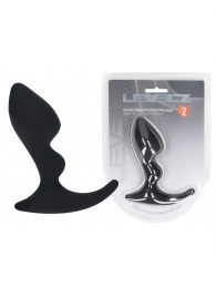 Черная анальная пробка для массажа простаты Double Ripple Silicone Prostate Massager - Shots Media BV - в Саранске купить с доставкой