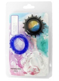 Набор из 3 эрекционных колец разного цвета и рельефа - Boys of Toys - в Саранске купить с доставкой
