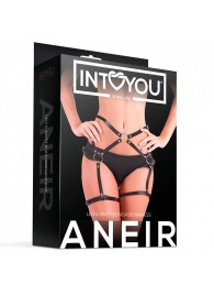 Черные стрепы на бёдра Aneir - Intoyou - купить с доставкой в Саранске