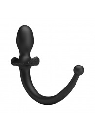 Черная анальная вибропробка с хвостом Anthony - Baile