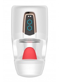 Белый мастурбатор с язычком и возвратно-поступательными движениями - Secwell - в Саранске купить с доставкой