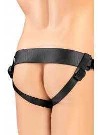 Телесный фаллопротез на черных ремнях Conall - 15 см. - ToyFa - купить с доставкой в Саранске