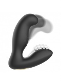 Черный вибромассажер простаты с ротацией и пультом ДУ - Ibiza - в Саранске купить с доставкой