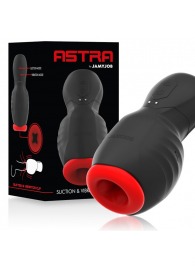 Черно-красный мастурбатор с вибрацией и всасыванием - JAMYJOB - в Саранске купить с доставкой
