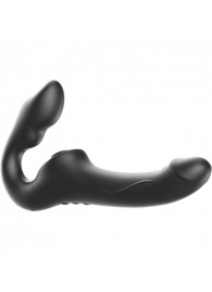 Черный безремневой страпон с 3 моторами - Ibiza - купить с доставкой в Саранске