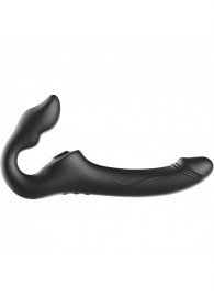 Черный безремневой страпон с 3 моторами - Ibiza - купить с доставкой в Саранске