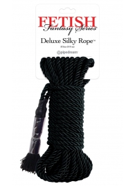 Черная веревка для фиксации Deluxe Silky Rope - 9,75 м. - Pipedream - купить с доставкой в Саранске