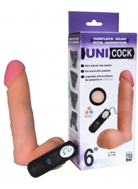 Фаллическая насадка Харнесс UNICOCK 6  с вибрацией - 18 см. - LOVETOY (А-Полимер) - купить с доставкой в Саранске