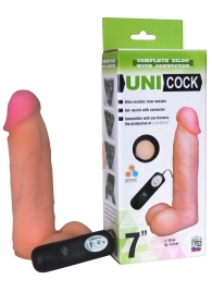 Фаллическая насадка Харнесс UNICOCK 7  с вибрацией - 19 см. - LOVETOY (А-Полимер) - купить с доставкой в Саранске