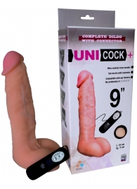 Фаллическая насадка Харнесс UNICOCK 9  с вибрацией - 24 см. - LOVETOY (А-Полимер) - купить с доставкой в Саранске