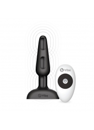 Чёрная анальная вибропробка с 3 источниками вибрации TRIO REMOTE CONTROL PLUG BLACK - 13,5 см. - b-Vibe