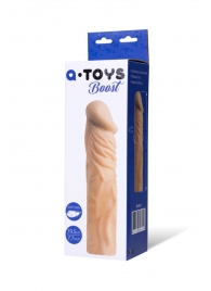 Насадка с ярко выраженной головкой и рельефным стволом - 19 см. - A-toys - в Саранске купить с доставкой
