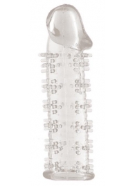 Гелевая прозрачная насадка с шипами - 12 см. - Toyfa Basic - в Саранске купить с доставкой