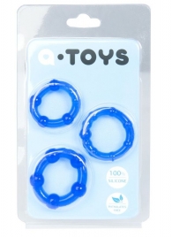 Набор из 3 синих эрекционных колец A-toys - A-toys - в Саранске купить с доставкой