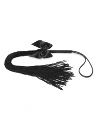 Чёрная плётка Lilly Whip Bijoux - Bijoux Indiscrets - купить с доставкой в Саранске