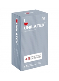 Презервативы с точками Unilatex Dotted - 12 шт. + 3 шт. в подарок - Unilatex - купить с доставкой в Саранске