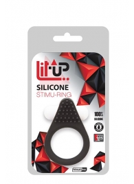 Чёрное эрекционное кольцо LIT-UP SILICONE STIMU RING 1 BLACK - Dream Toys - в Саранске купить с доставкой