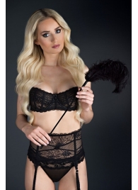 Стек с большим чёрным пером Large Feather Tickler - 65 см. - Blush Novelties - купить с доставкой в Саранске