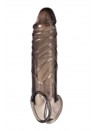 Дымчатая фаллическая насадка с подхватом и закрытой головкой - 16,2 см. - ToyFa - в Саранске купить с доставкой