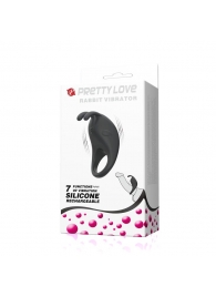 Чёрное эрекционное кольцо с вибрацией Rabbit Vibrator - Baile - в Саранске купить с доставкой