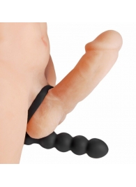 Насадка для двойного проникновения Double Fun Cock Ring with Double Penetration Vibe - XR Brands - в Саранске купить с доставкой