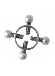 Серебристые зажимы для сосков на винтах - ToyFa - купить с доставкой в Саранске