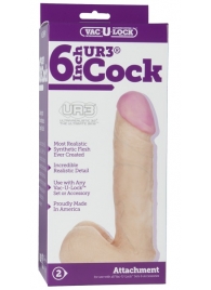 Ультра реалистичная насадка Vac-U-Lock  6  ULTRASKYN Cock - 17,3 см. - Doc Johnson - купить с доставкой в Саранске