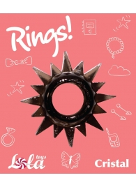 Чёрное эрекционное кольцо Rings Cristal - Lola Games - в Саранске купить с доставкой