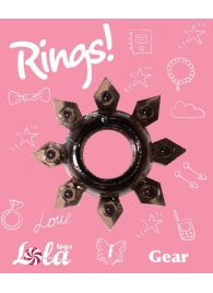 Чёрное эрекционное кольцо Rings Gear - Lola Games - в Саранске купить с доставкой