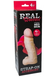 Реалистичная насадка с мошонкой REAL Standard - 15,5 см. - LOVETOY (А-Полимер) - купить с доставкой в Саранске