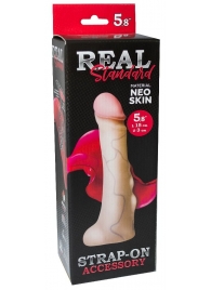 Реалистичная насадка с мошонкой REAL Standard - 18 см. - LOVETOY (А-Полимер) - купить с доставкой в Саранске