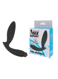 Чёрный вибростимулятор простаты Sex Expert Vibe Pleasure - Sex Expert - в Саранске купить с доставкой
