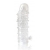 Закрытая прозрачная рельефная насадка Crystal sleeve - 13 см. - Erowoman-Eroman - в Саранске купить с доставкой