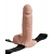 Телесный перезаряжаемый вибрострапон 7  Hollow Rechargeable Strap-on with Balls - 20,3 см. - Pipedream - купить с доставкой в Саранске