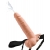Телесный полый страпон с имитацией эякуляции 7.5  Hollow Squirting Strap-On with Balls Flesh - 21,6 см. - Pipedream - купить с доставкой в Саранске