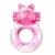 Розовое эрекционное виброкольцо на пенис Pink Bear - Baile - в Саранске купить с доставкой